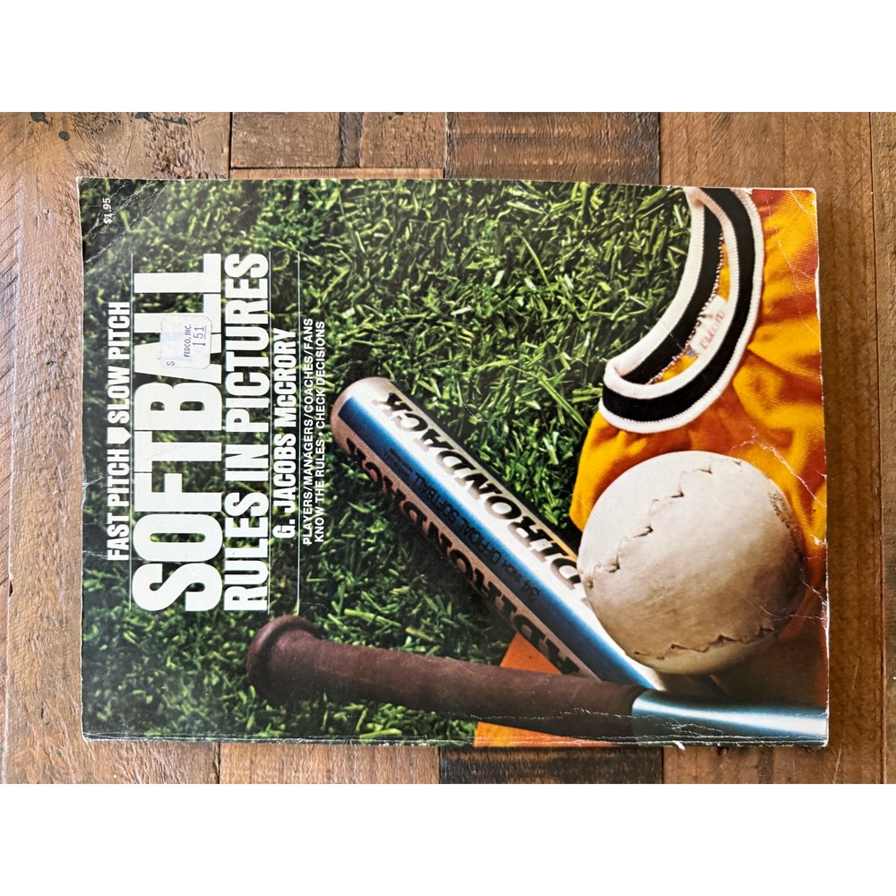 Vintage 1974 Softball Rules in Pictures G. Jacobs McCrory Fast Slow Pitch Book